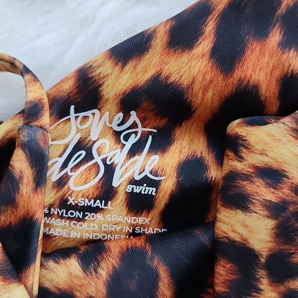 Joues De Sable NWOT Leopard Cheetah Print Sally One Piece swimsuit Extra‎ Small - Picture 5 of 8